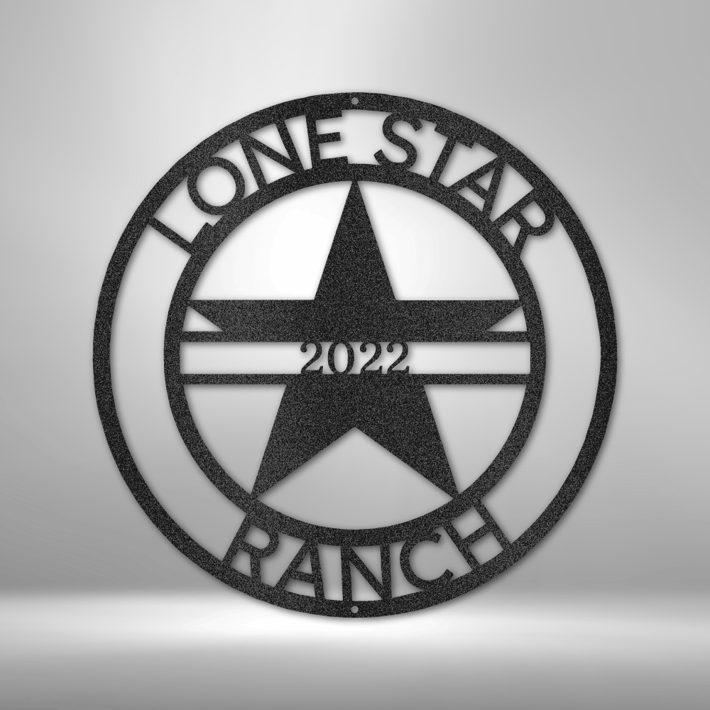 Personalized LoneStar 1 Monogram Steel Sign Steel Art Wall Metal Decor-Express Your Love Gifts