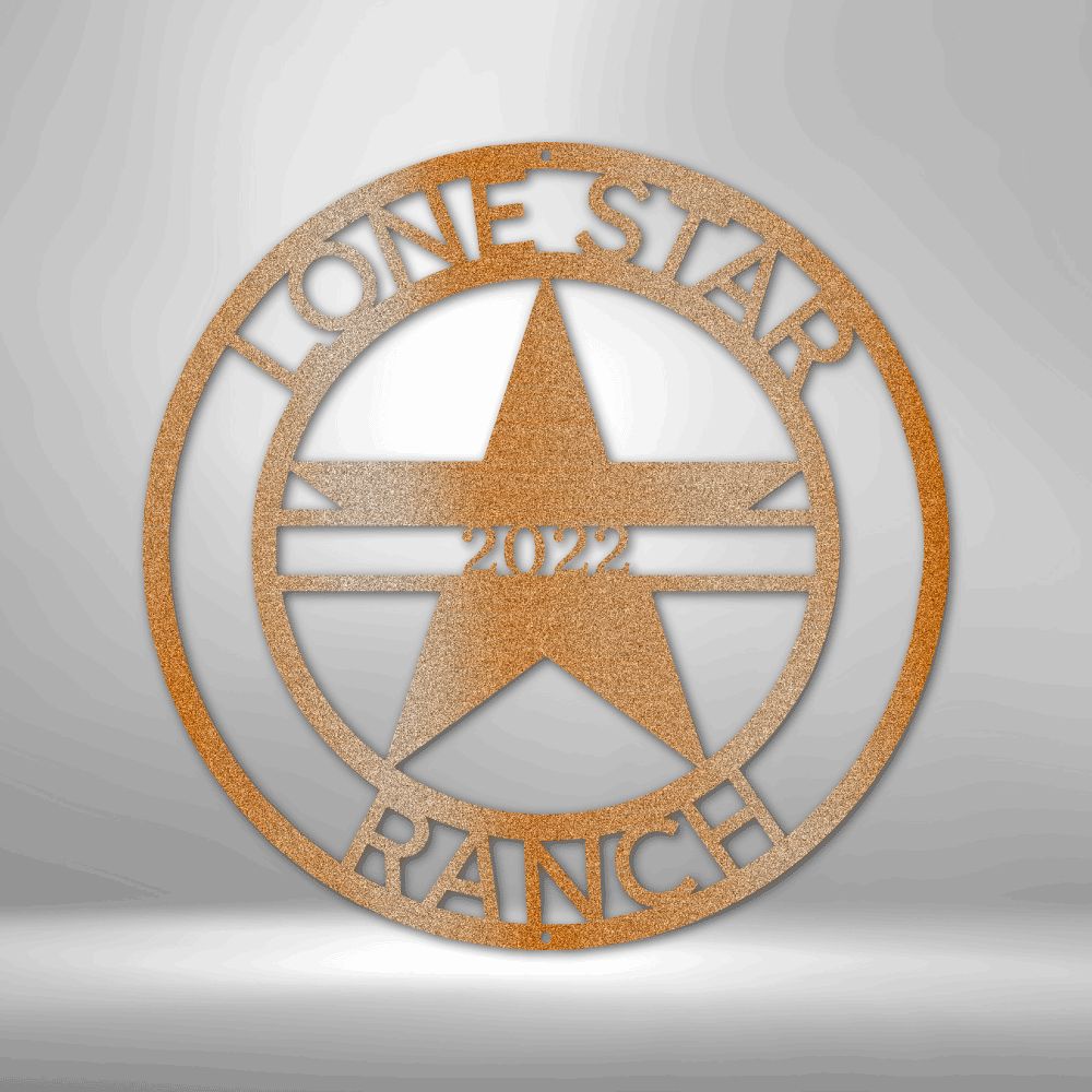 Personalized LoneStar 1 Monogram Steel Sign Steel Art Wall Metal Decor-Express Your Love Gifts