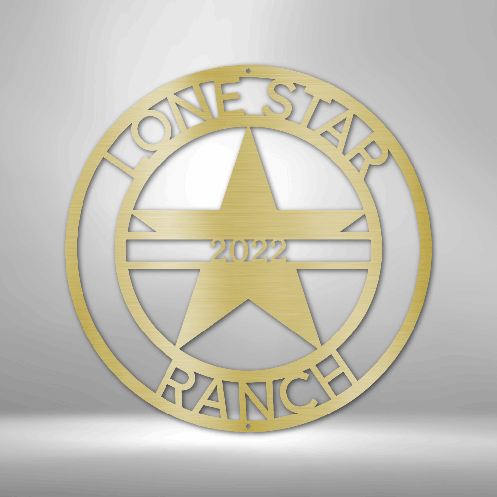 Personalized LoneStar 1 Monogram Steel Sign Steel Art Wall Metal Decor-Express Your Love Gifts