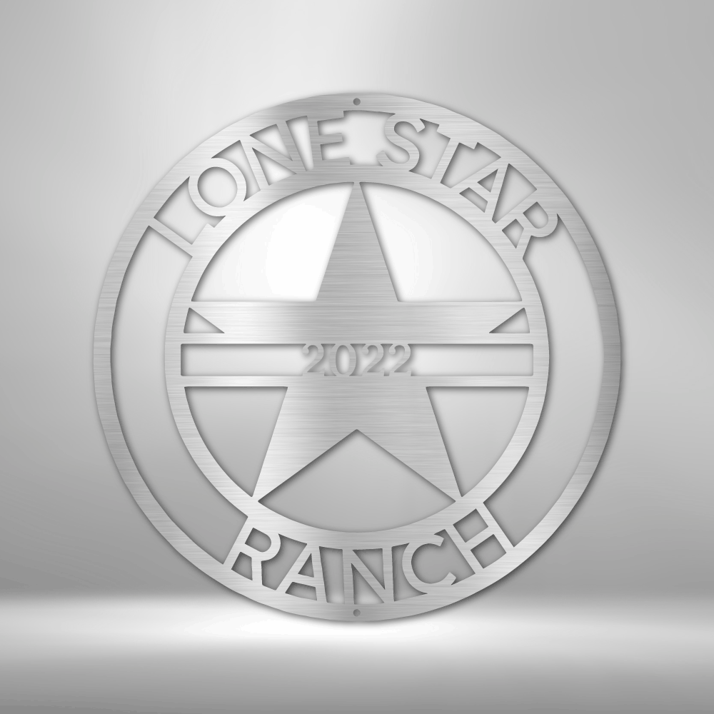 Personalized LoneStar 1 Monogram Steel Sign Steel Art Wall Metal Decor-Express Your Love Gifts