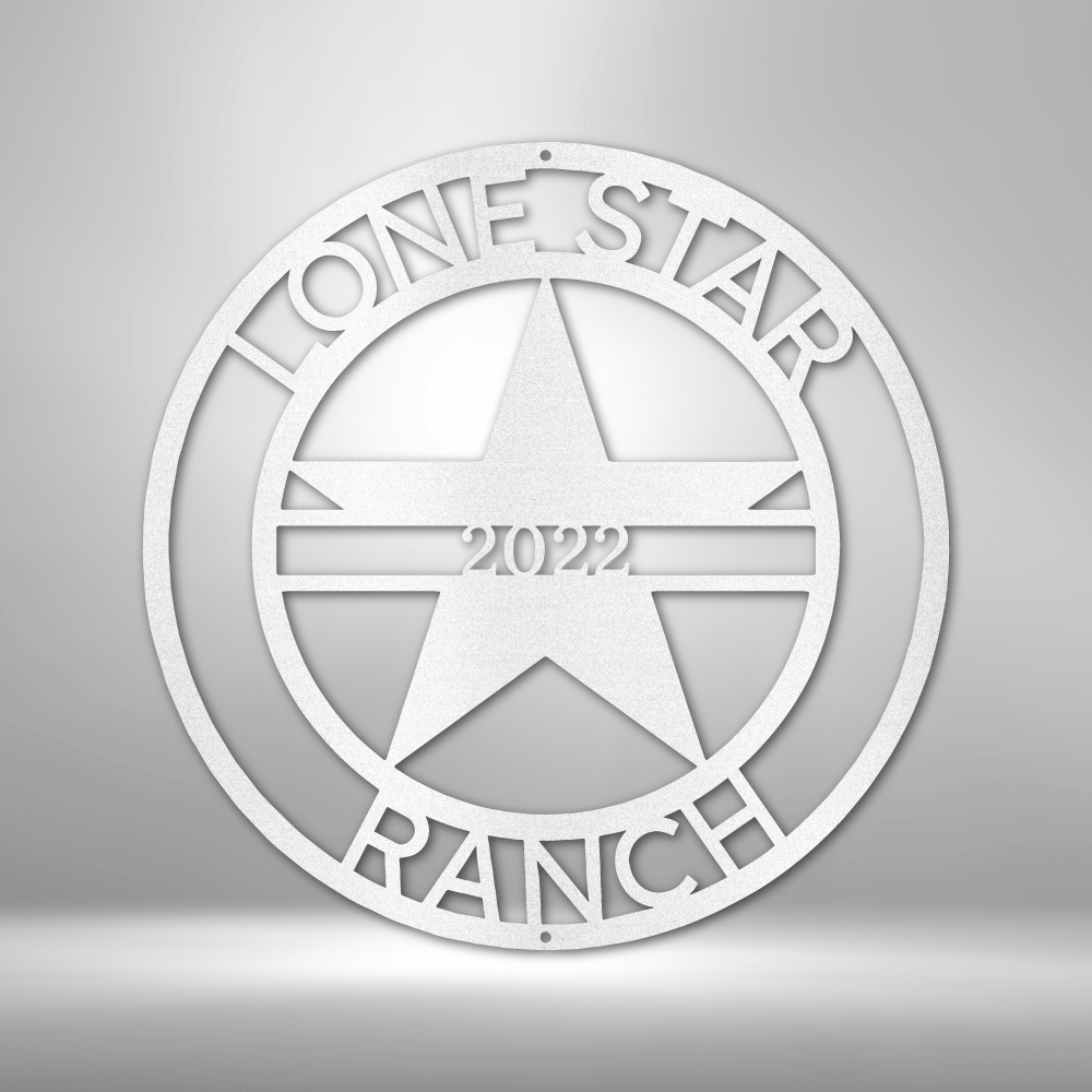 Personalized LoneStar 1 Monogram Steel Sign Steel Art Wall Metal Decor-Express Your Love Gifts