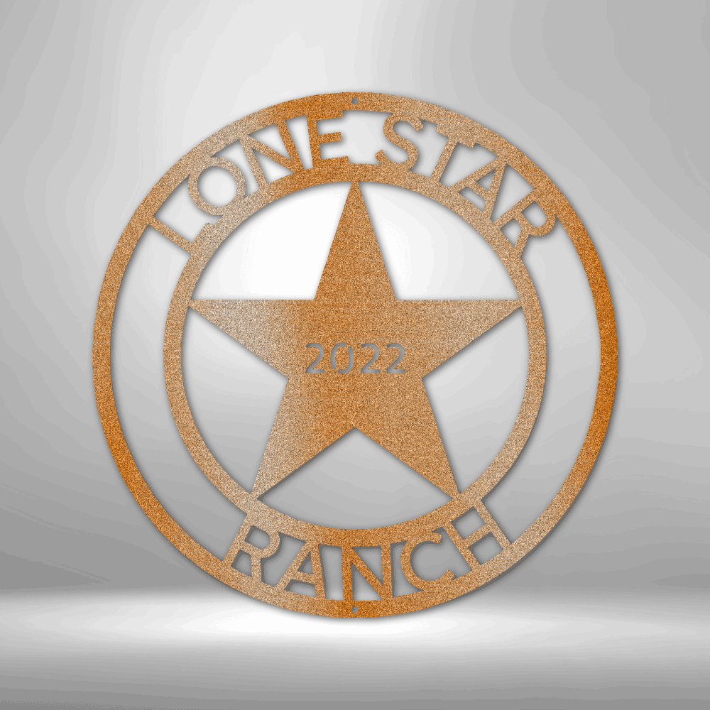 Personalized LoneStar 2 Monogram Steel Sign Steel Art Wall Metal Decor-Express Your Love Gifts