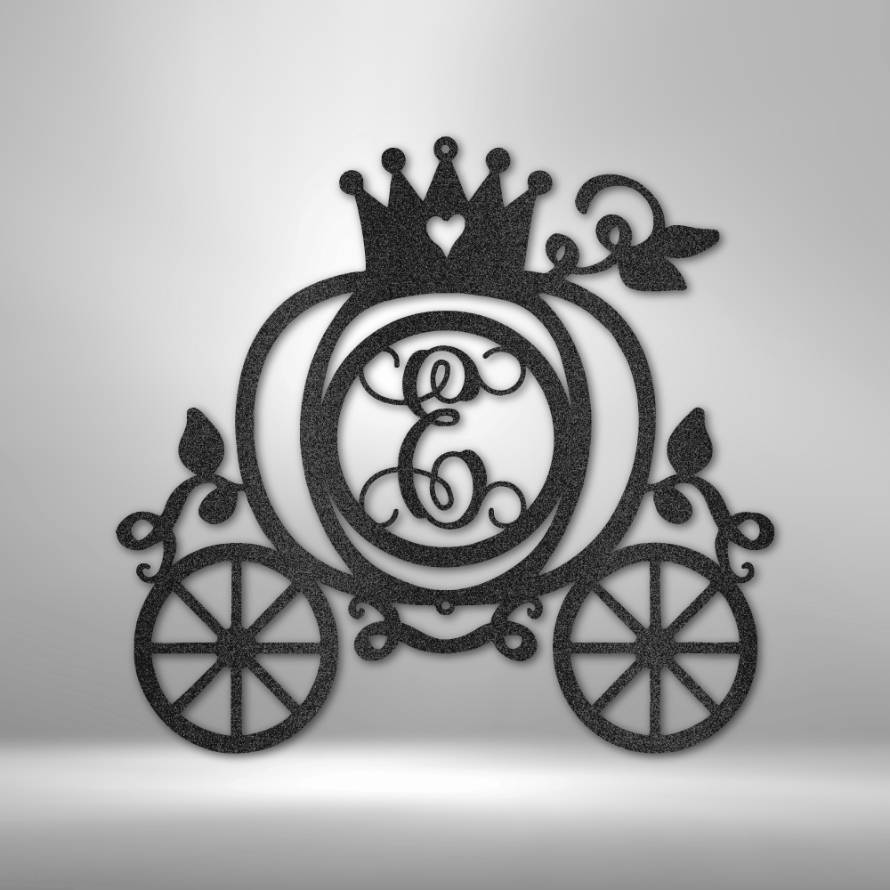 Personalized Carriage Initial Monogram Steel Sign Steel Art Wall Metal Decor-Express Your Love Gifts