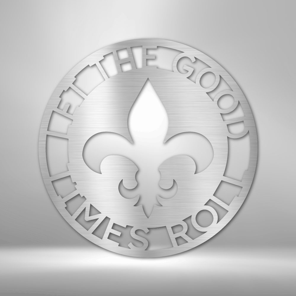 Personalized Fleur De Lis Ring Monogram Steel Sign Steel Art Wall Metal Decor-Express Your Love Gifts