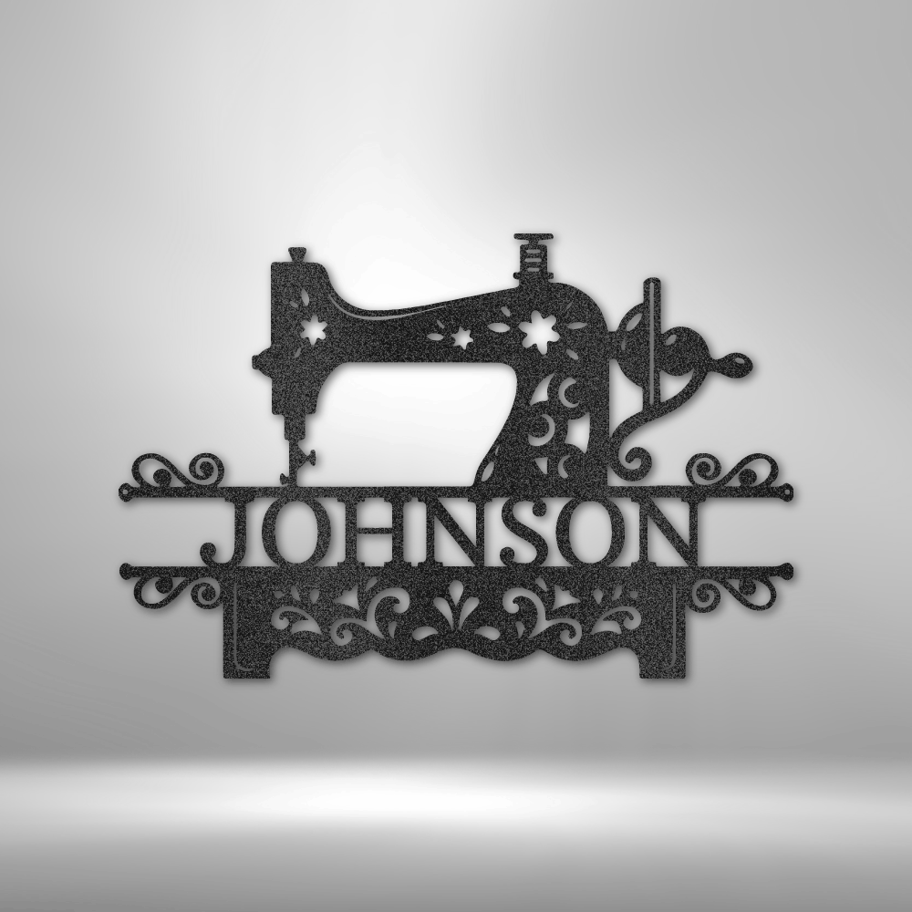 Personalized Sewing Monogram Steel Sign Steel Art Wall Metal Decor-Express Your Love Gifts