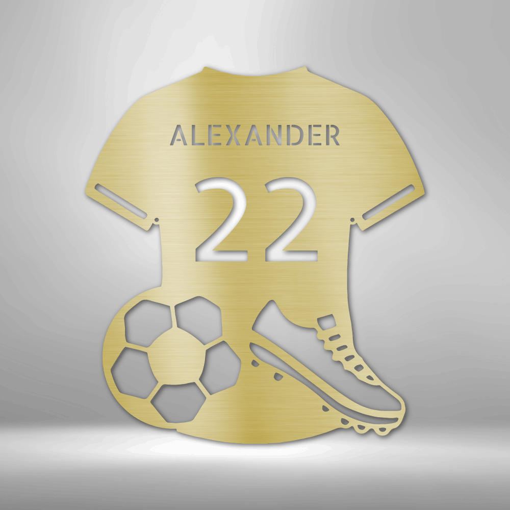 Personalized Soccer Jersey Monogram Steel Sign Steel Art Wall Metal Decor-Express Your Love Gifts