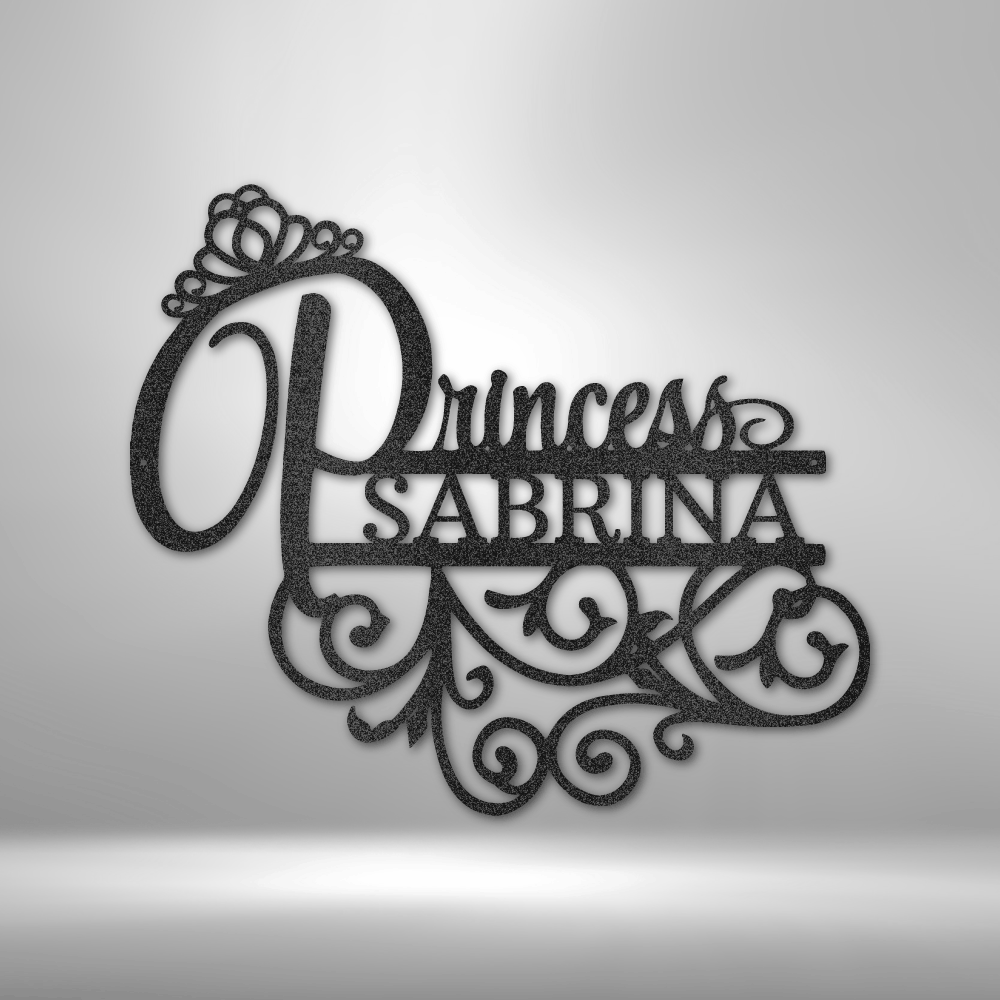 Personalized Princess Monogram Steel Sign Steel Art Wall Metal Decor-Express Your Love Gifts