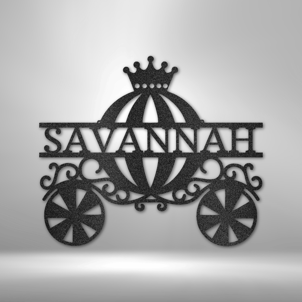 Personalized Princess Carriage Monogram Steel Sign Steel Art Wall Metal Decor-Express Your Love Gifts