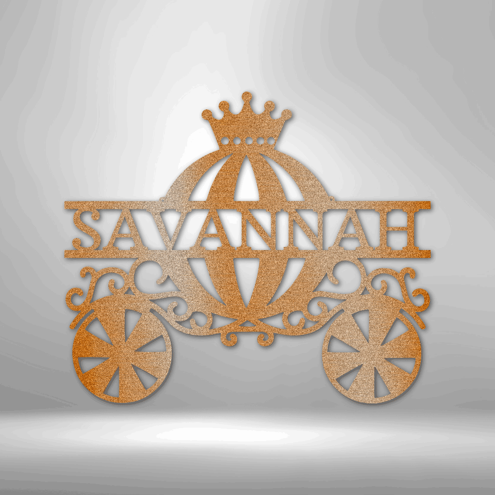 Personalized Princess Carriage Monogram Steel Sign Steel Art Wall Metal Decor-Express Your Love Gifts