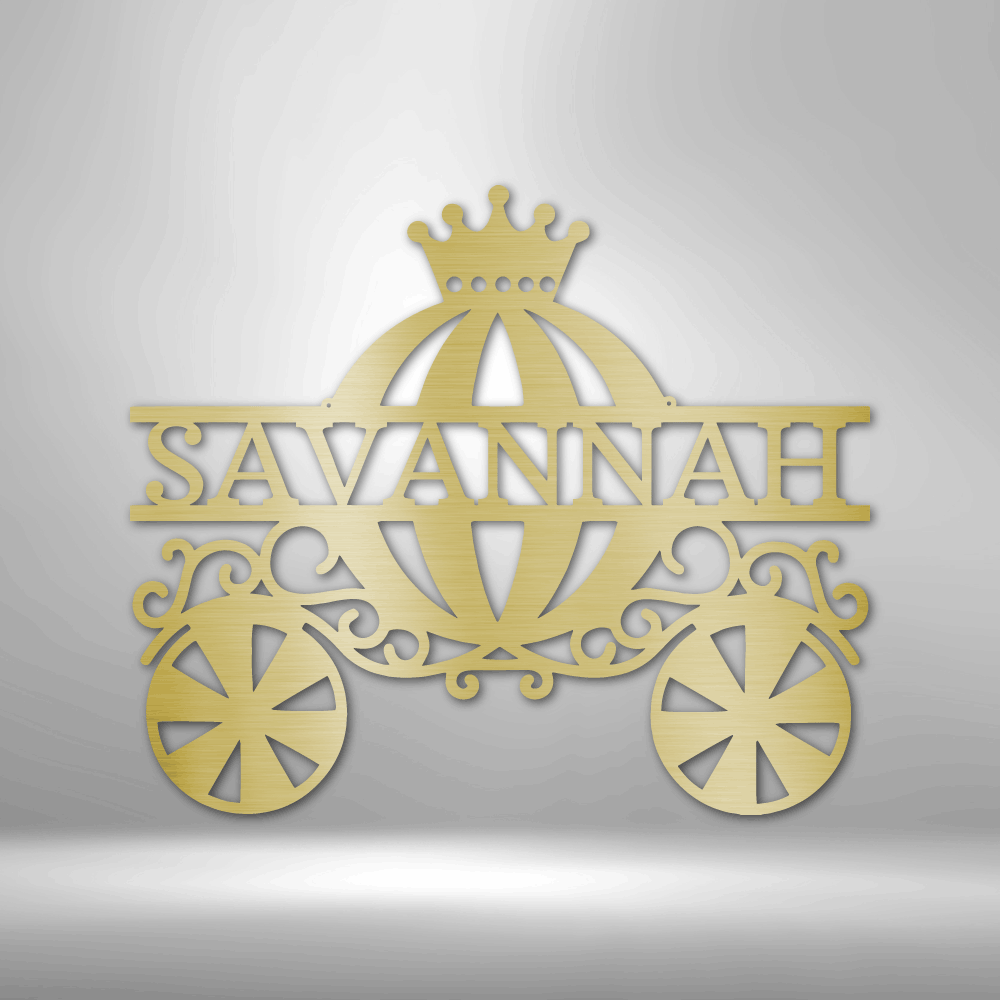 Personalized Princess Carriage Monogram Steel Sign Steel Art Wall Metal Decor-Express Your Love Gifts