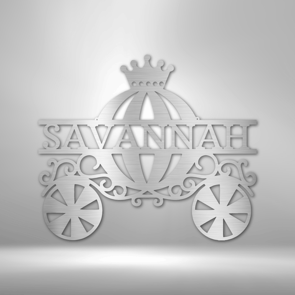 Personalized Princess Carriage Monogram Steel Sign Steel Art Wall Metal Decor-Express Your Love Gifts