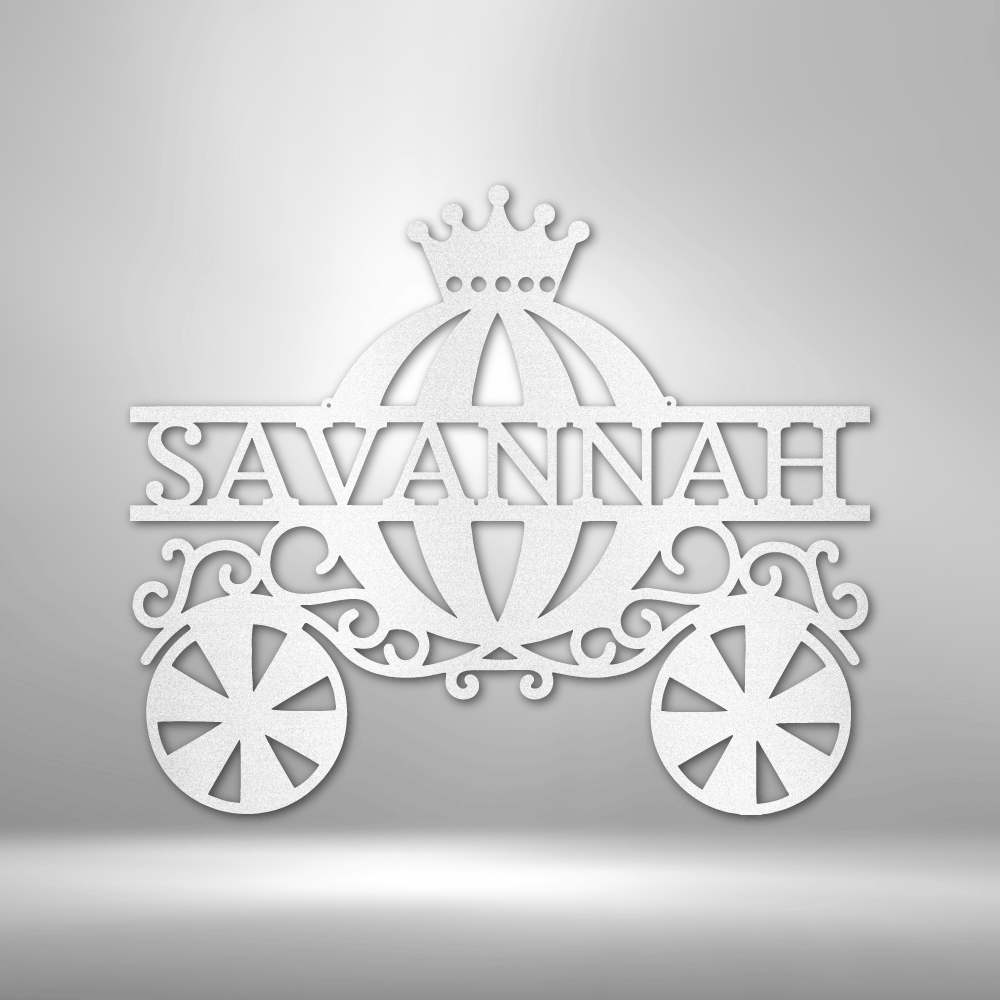 Personalized Princess Carriage Monogram Steel Sign Steel Art Wall Metal Decor-Express Your Love Gifts