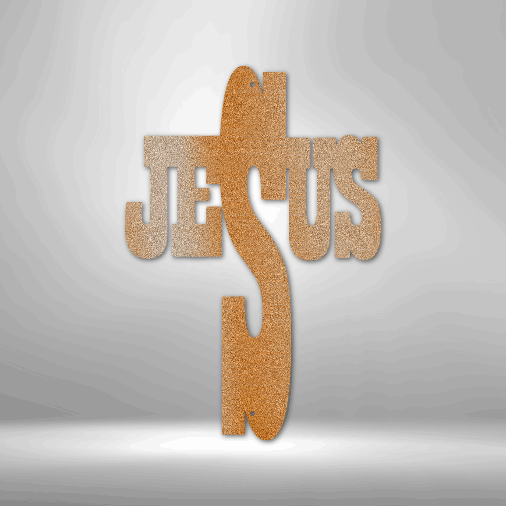 Scripture Walls Jesus Cross Steel Sign Steel Art Wall Metal Decor-Express Your Love Gifts