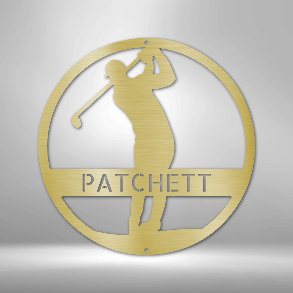 Personalized Golfer Monogram Steel Sign Steel Art Wall Metal Decor-Express Your Love Gifts