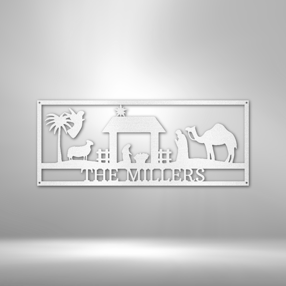 Personalized Nativity Monogram Steel Sign Steel Art Wall Metal Decor-Express Your Love Gifts