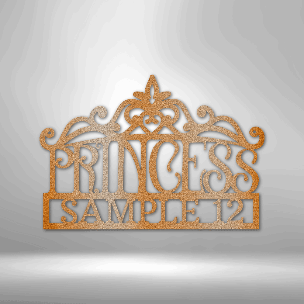 Personalized Princess Crown Monogram Steel Sign Steel Art Wall Metal Decor-Express Your Love Gifts