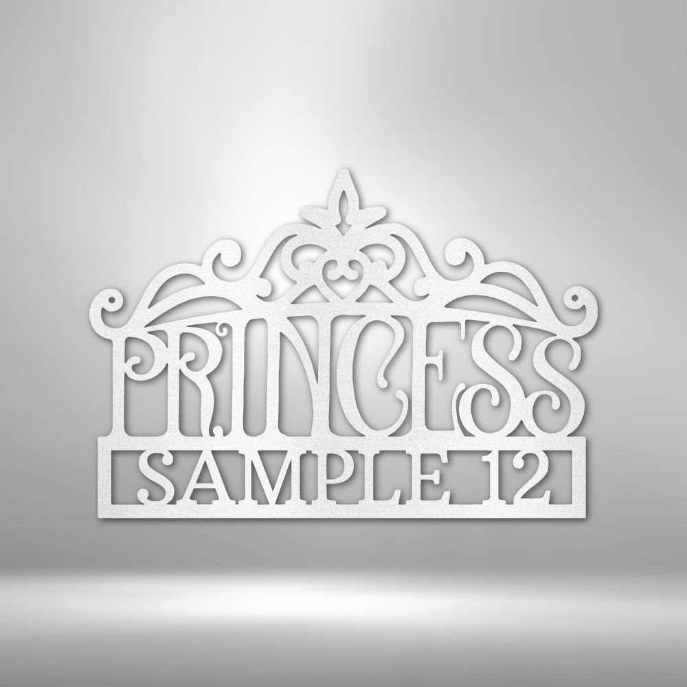 Personalized Princess Crown Monogram Steel Sign Steel Art Wall Metal Decor-Express Your Love Gifts