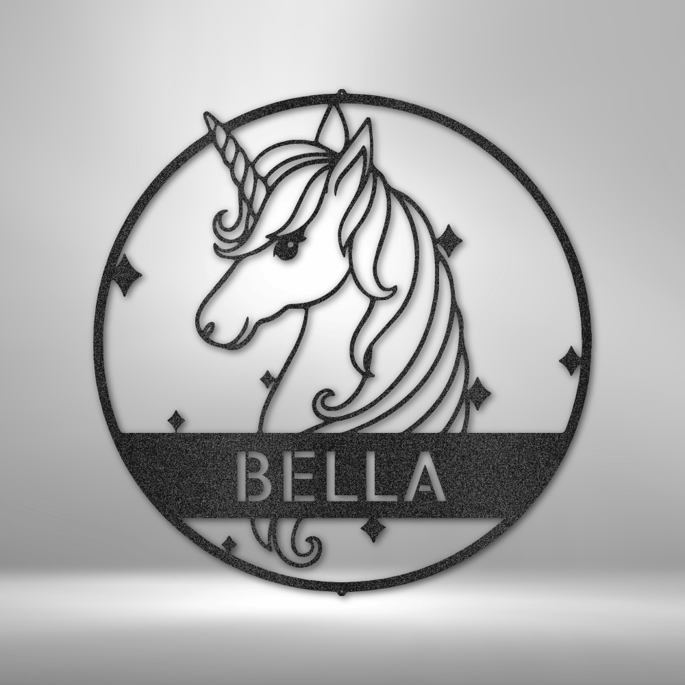 Personalized Cute Unicorn Monogram Steel Sign Steel Art Wall Metal Decor-Express Your Love Gifts