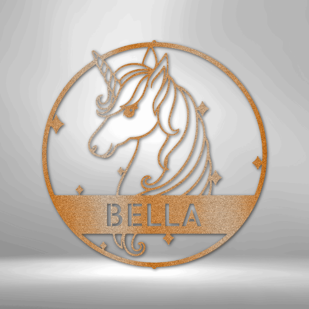 Personalized Cute Unicorn Monogram Steel Sign Steel Art Wall Metal Decor-Express Your Love Gifts