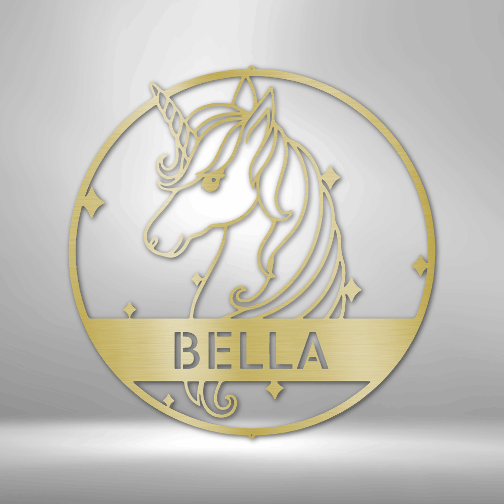 Personalized Cute Unicorn Monogram Steel Sign Steel Art Wall Metal Decor-Express Your Love Gifts