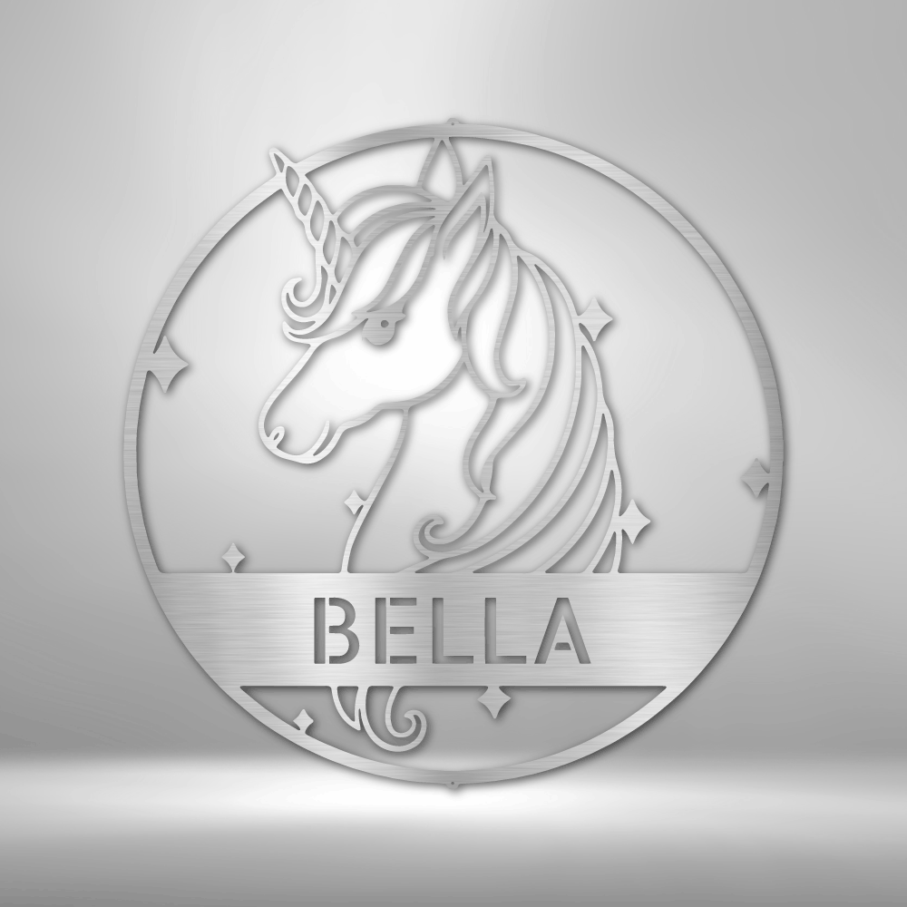 Personalized Cute Unicorn Monogram Steel Sign Steel Art Wall Metal Decor-Express Your Love Gifts