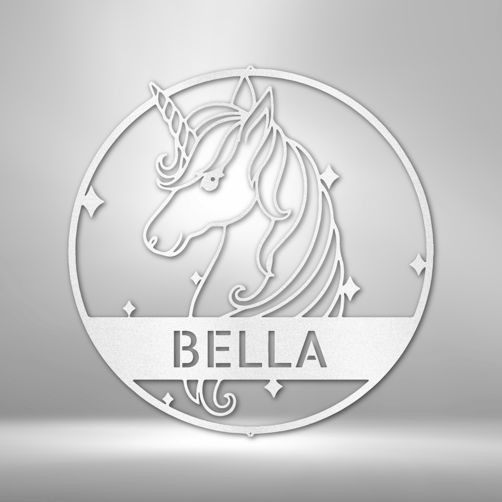 Personalized Cute Unicorn Monogram Steel Sign Steel Art Wall Metal Decor-Express Your Love Gifts