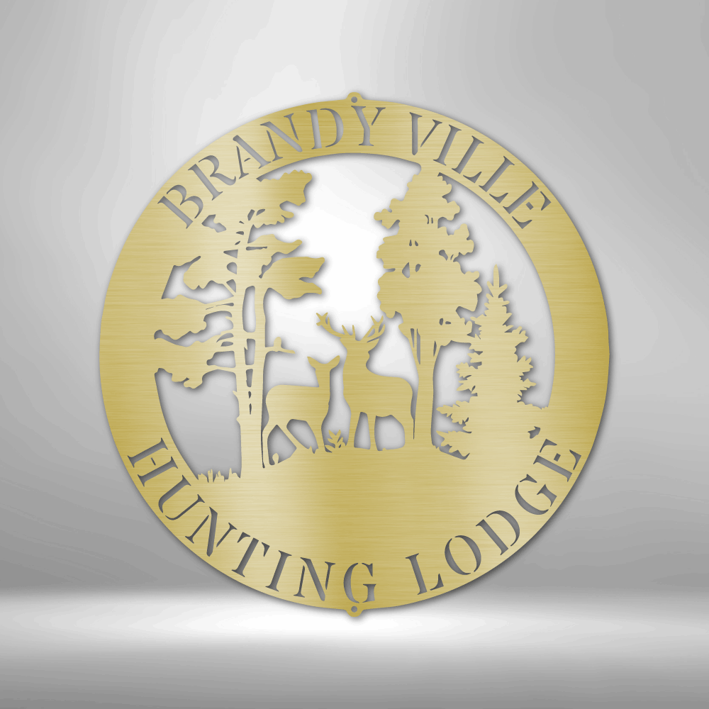 Personalized Deer Scene Steel Sign Steel Art Wall Metal Decor-Express Your Love Gifts