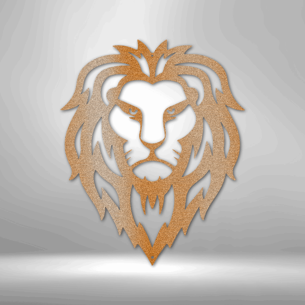 Lion Head Steel Sign Steel Art Wall Metal Decor-Express Your Love Gifts