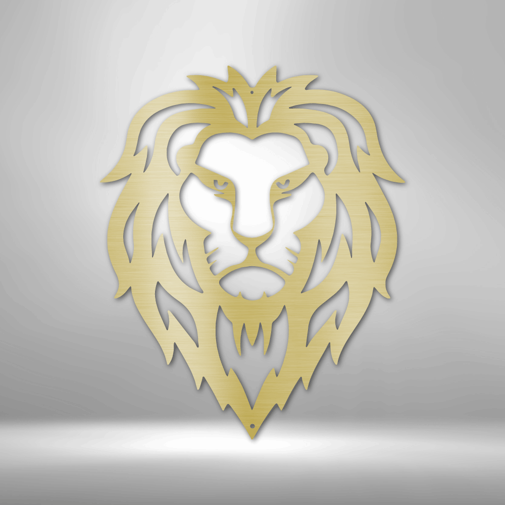Lion Head Steel Sign Steel Art Wall Metal Decor-Express Your Love Gifts