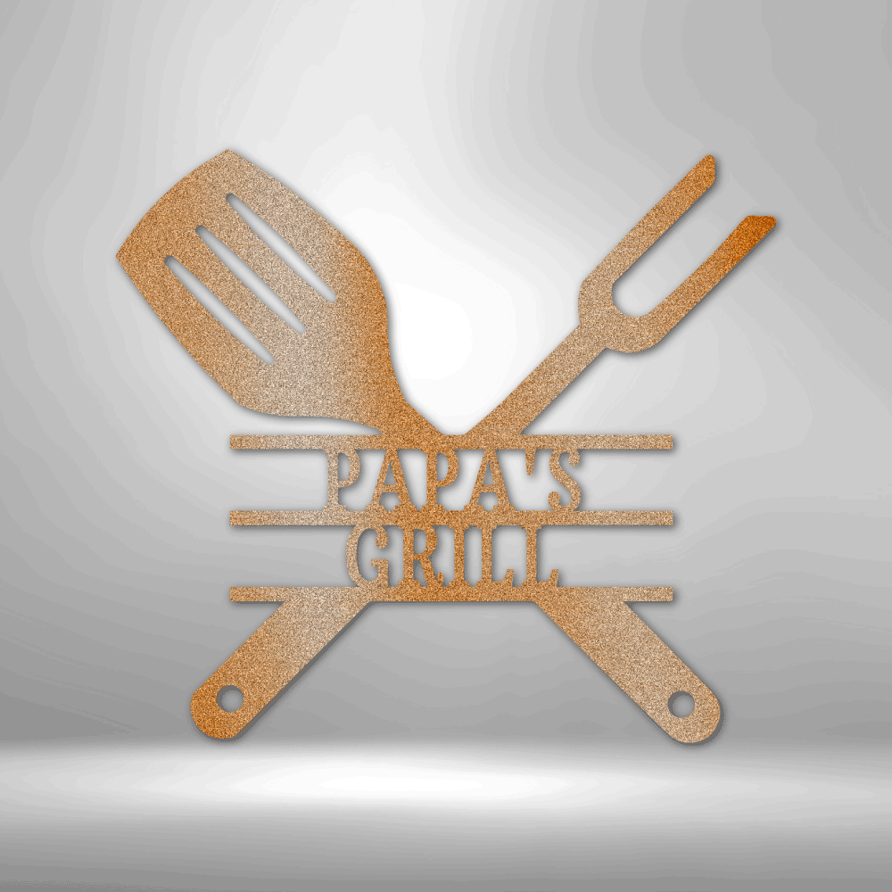 Personalized Grilling Utensils Steel Sign Steel Art Wall Metal Decor-Express Your Love Gifts