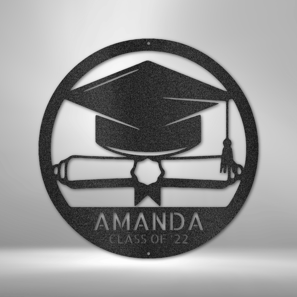 Personalized Diploma Monogram Steel Sign Steel Art Wall Metal Decor-Express Your Love Gifts