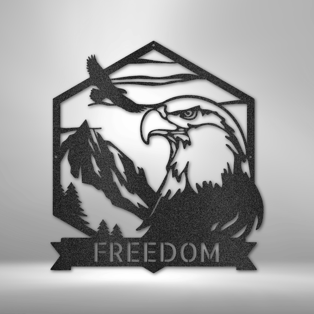 Personalized Bald Eagle Monogram Steel Sign Steel Art Wall Metal Decor-Express Your Love Gifts