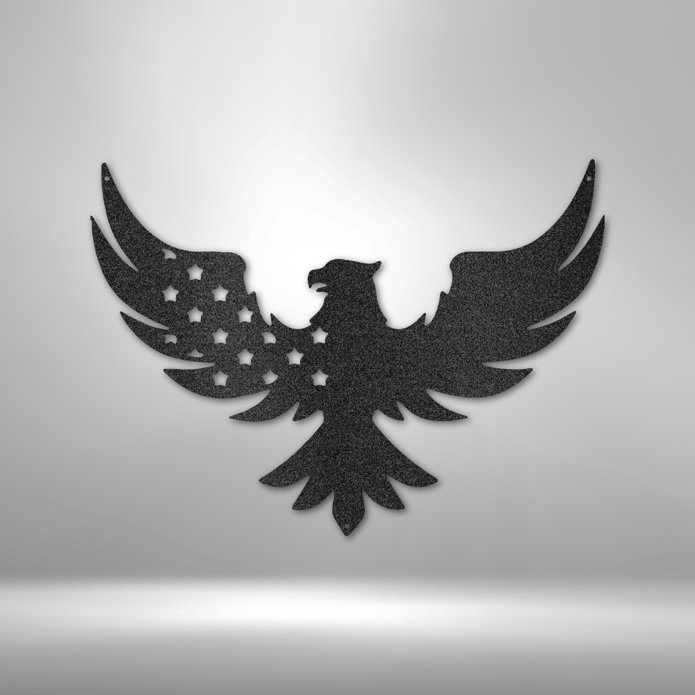 Patriotic Eagle Steel Sign Steel Art Wall Metal Decor-Express Your Love Gifts