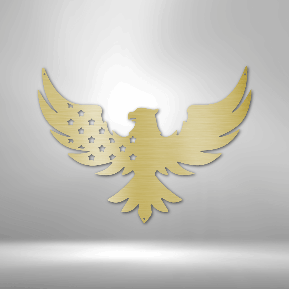 Patriotic Eagle Steel Sign Steel Art Wall Metal Decor-Express Your Love Gifts