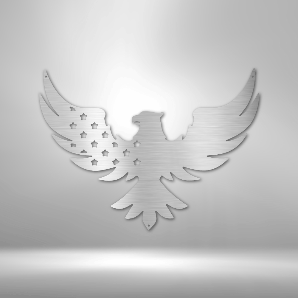 Patriotic Eagle Steel Sign Steel Art Wall Metal Decor-Express Your Love Gifts