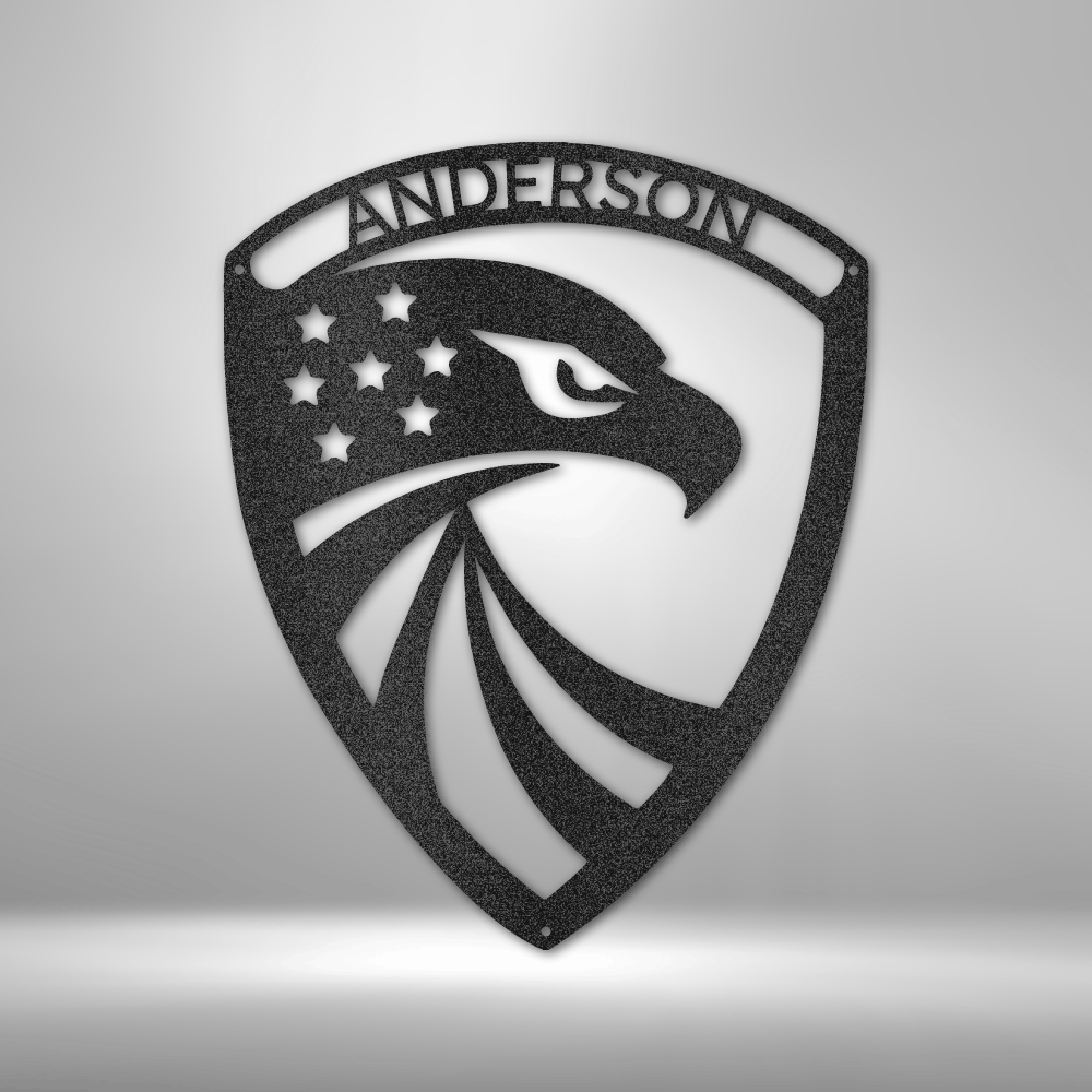 Personalized Modern Eagle Monogram Steel Sign Steel Art Wall Metal Decor-Express Your Love Gifts