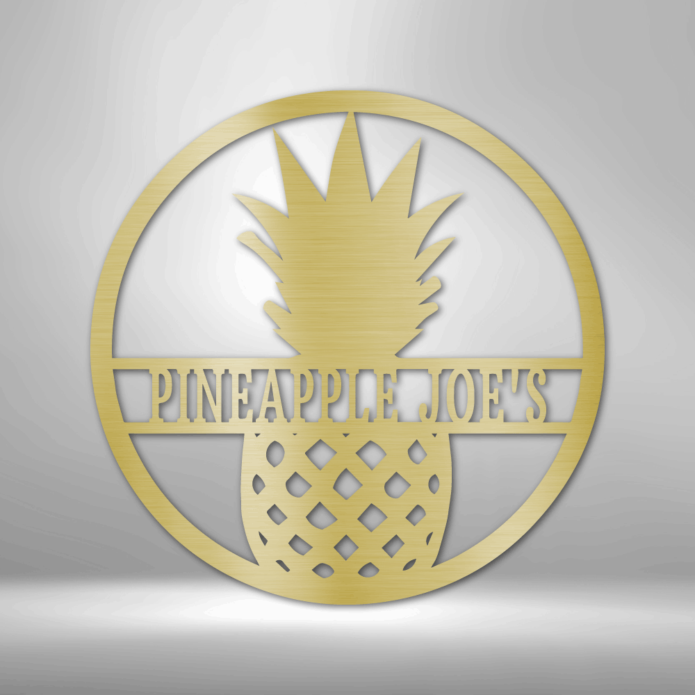 Personalized Pineapple Monogram Steel Sign Steel Art Wall Metal Decor-Express Your Love Gifts