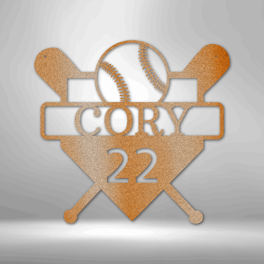 Personalized Custom Baseball Monogram Steel Sign Steel Art Wall Metal Decor-Express Your Love Gifts