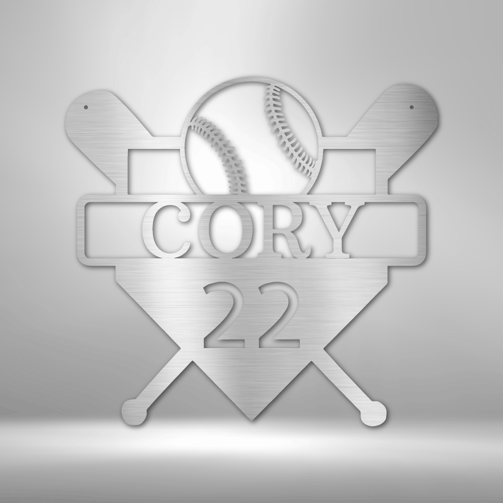 Personalized Custom Baseball Monogram Steel Sign Steel Art Wall Metal Decor-Express Your Love Gifts