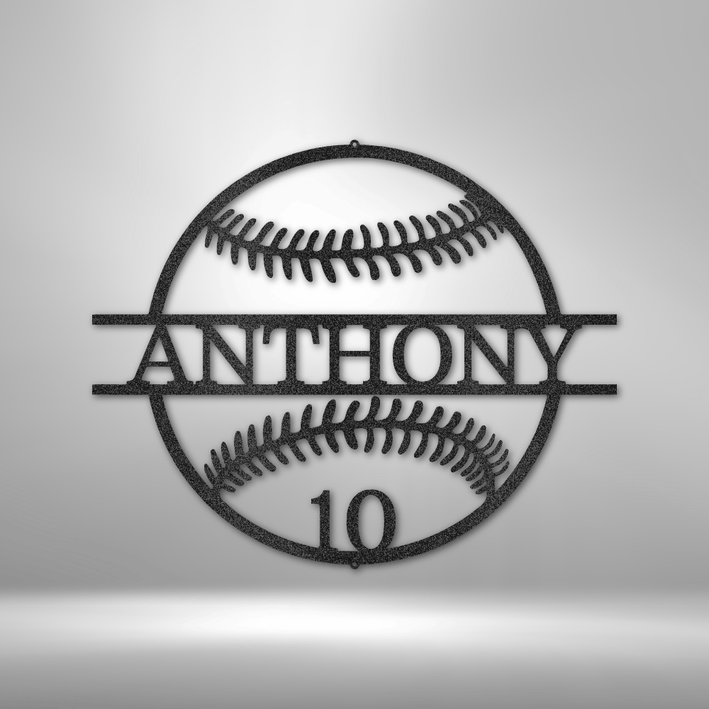 Personalized Name and Number Baseball Steel Sign Steel Art Wall Metal Decor-Express Your Love Gifts