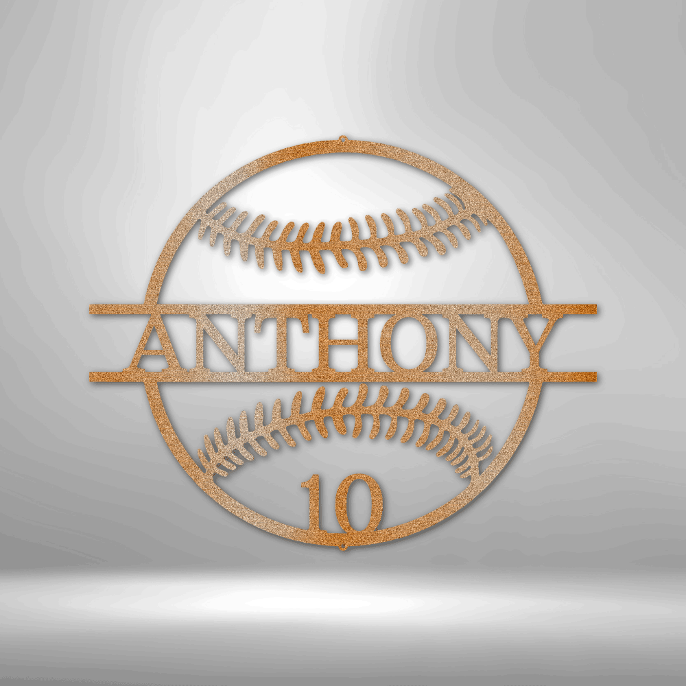 Personalized Name and Number Baseball Steel Sign Steel Art Wall Metal Decor-Express Your Love Gifts