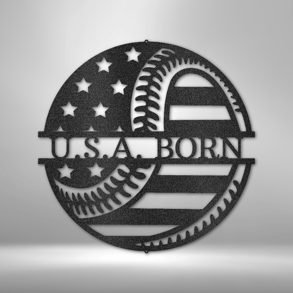 Personalized America's Pastime USA Baseball Metal Sign Steel Art Wall Decor-Express Your Love Gifts