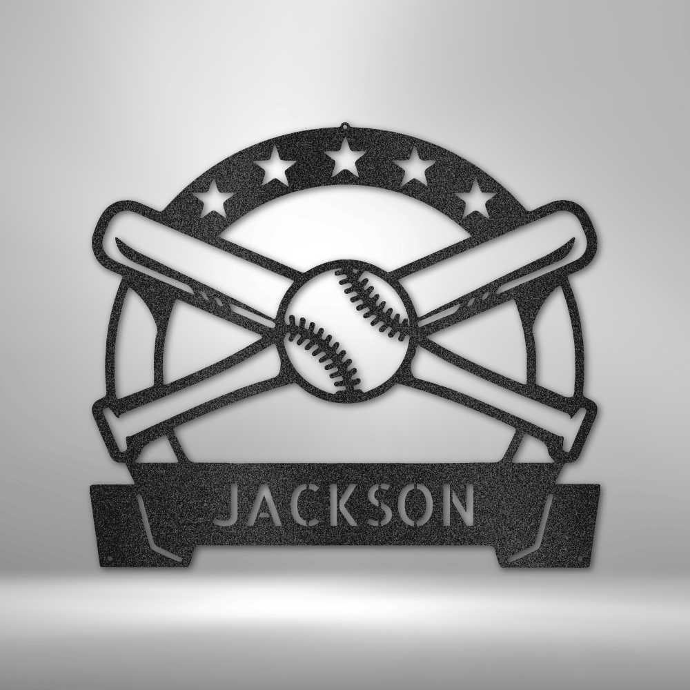 Personalized Play Ball Monogram Steel Sign Steel Art Wall Metal Decor-Express Your Love Gifts