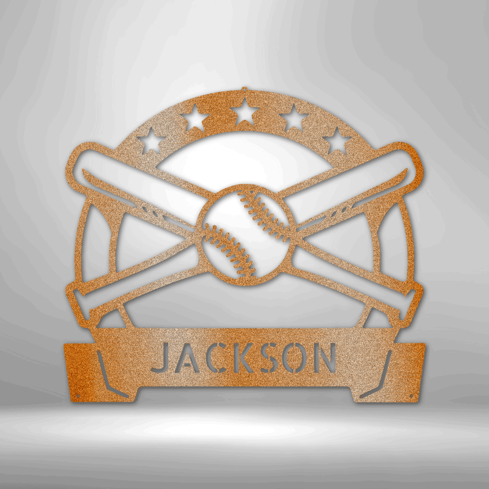 Personalized Play Ball Monogram Steel Sign Steel Art Wall Metal Decor-Express Your Love Gifts