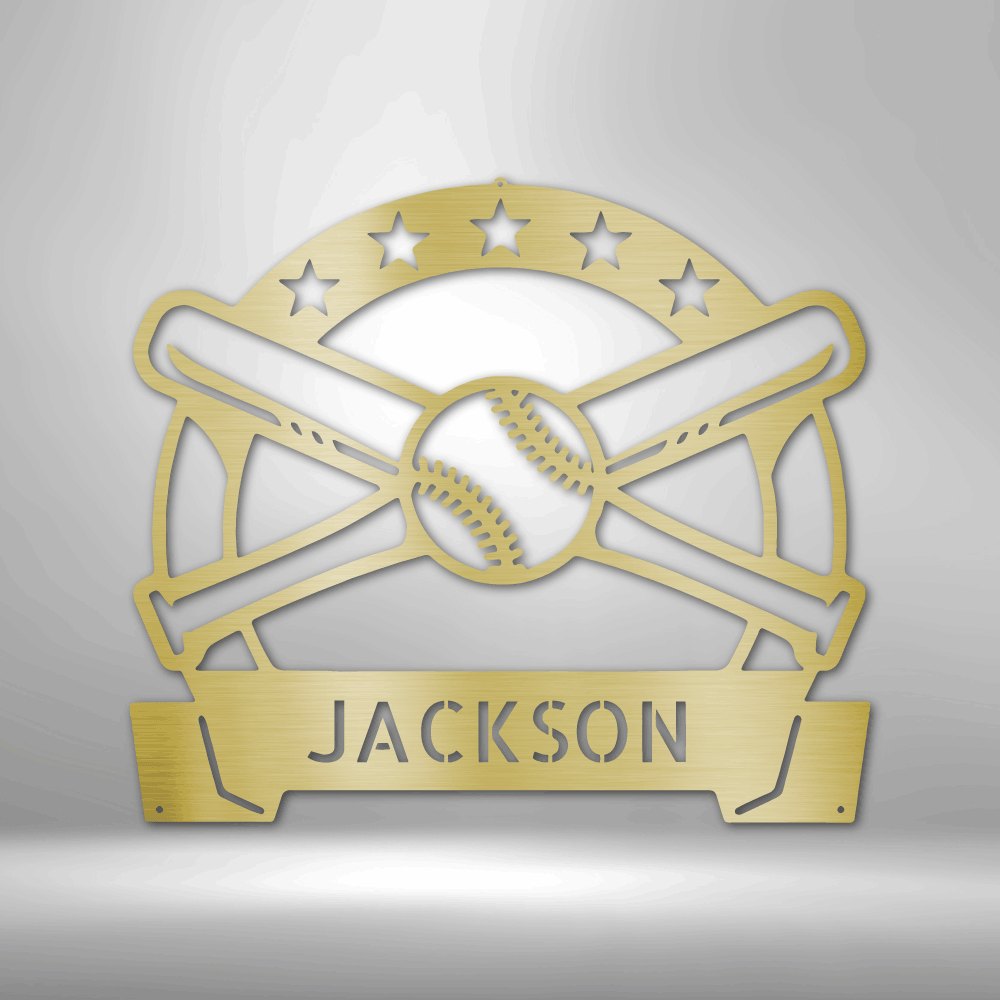 Personalized Play Ball Monogram Steel Sign Steel Art Wall Metal Decor-Express Your Love Gifts