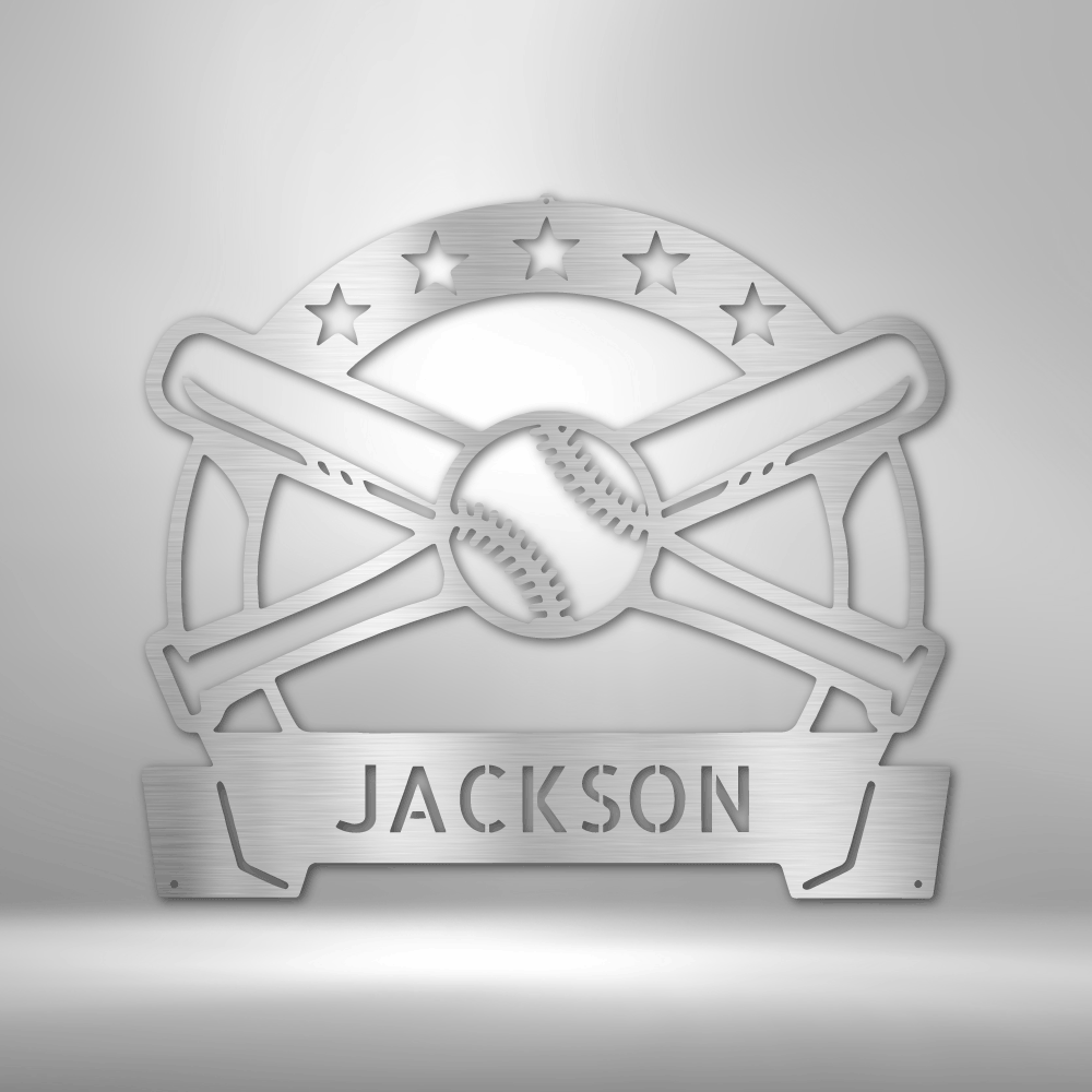 Personalized Play Ball Monogram Steel Sign Steel Art Wall Metal Decor-Express Your Love Gifts