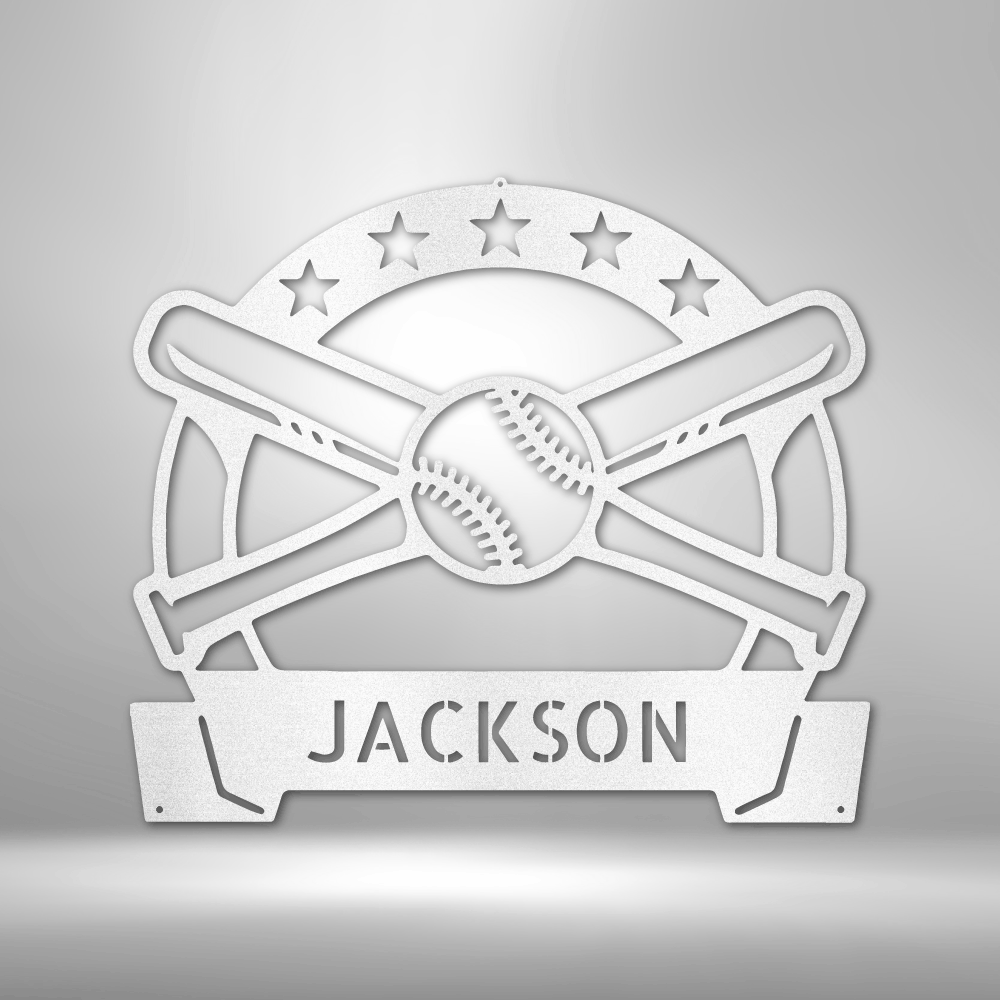 Personalized Play Ball Monogram Steel Sign Steel Art Wall Metal Decor-Express Your Love Gifts