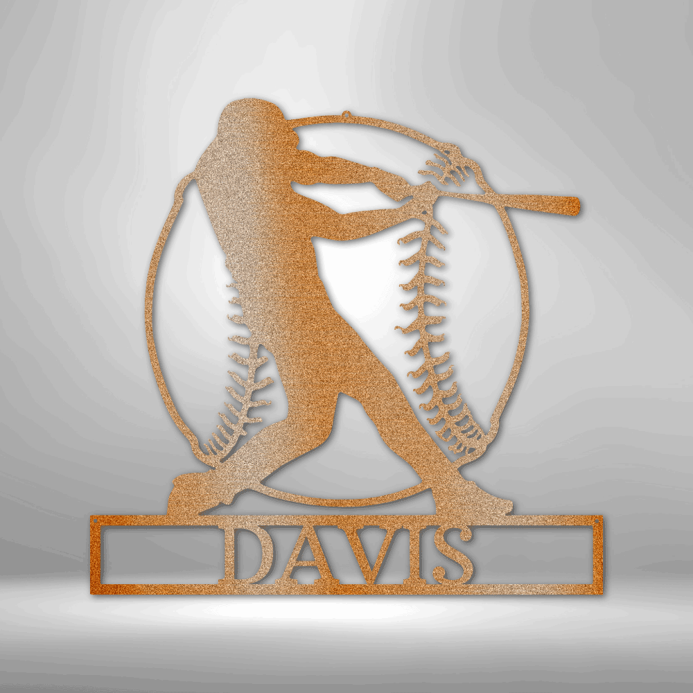 Personalized Home Run Monogram Steel Sign Steel Art Wall Metal Decor-Express Your Love Gifts