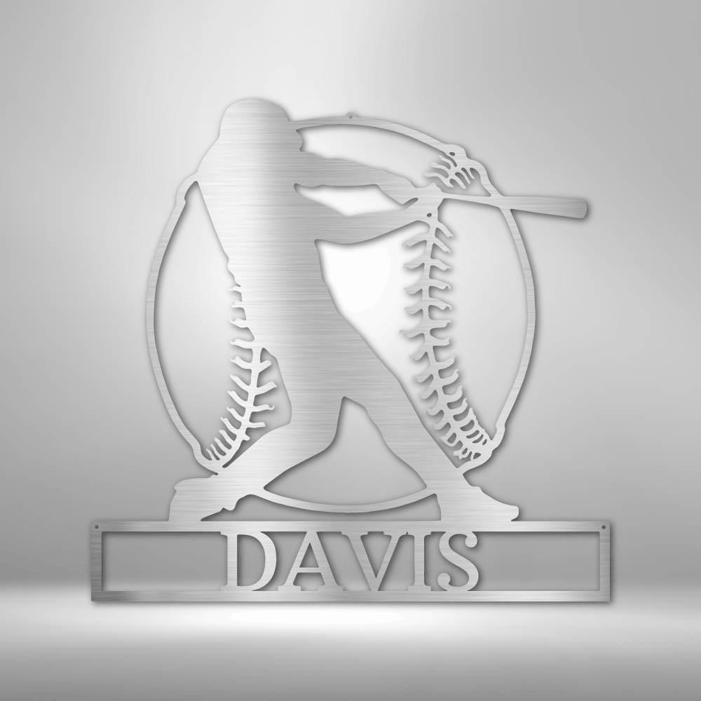 Personalized Home Run Monogram Steel Sign Steel Art Wall Metal Decor-Express Your Love Gifts