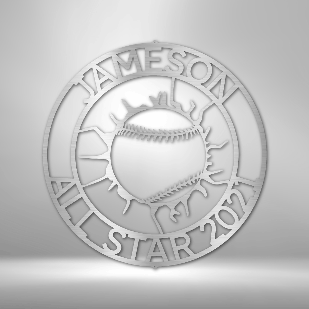 Personalized All Star BaseBall Wall Monogram-Express Your Love Gifts